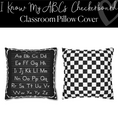 Load image into Gallery viewer, I Know My ABCs Checkerboard Pillow Cover