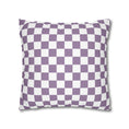 Load image into Gallery viewer, Purple Checkerboard Pillow Cover