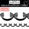 Load image into Gallery viewer, Printable Classic Black and White Simply Sweet Bows Border | Simply Sweet