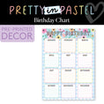 Load image into Gallery viewer, Pastel Floral Birthday Chart