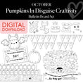 Load image into Gallery viewer, Printable October Pumpkins in Disguise Craftivity Bulletin Board Set