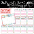 Load image into Gallery viewer, Printable March Calendar and Newsletters | St. Patrick's Day Charms