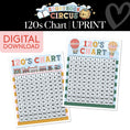 Load image into Gallery viewer, Printable Vintage 120s Chart | Storybook Circus
