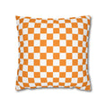 Load image into Gallery viewer, Orange Checkerboard Pillow Cover