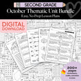 Load image into Gallery viewer, Printable Second Grade October Thematic Unit Bundle