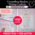 Load image into Gallery viewer, Printable February Groundhog Shadow Writing Craftivity