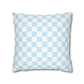 Load image into Gallery viewer, Pastel Light Blue Checkerboard Pillow Cover