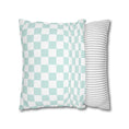 Load image into Gallery viewer, Pastel Mint Checkerboard Pillow Cover