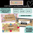 Load image into Gallery viewer, Personalized Editable Canva Kraft Style Banner Bundle 2