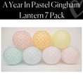 Load image into Gallery viewer, Pastel Gingham Lantern 3 Pack | A Year In Pastel