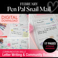 Load image into Gallery viewer, Printable February Pen Pal Snail Mail