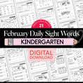 Load image into Gallery viewer, Printable Kindergarten February Daily Sight Words
