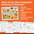 Load image into Gallery viewer, Printable Kindergarten November Daily Morning Work