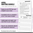 Load image into Gallery viewer, Printable Second Grade April Writing Bundle