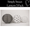 Load image into Gallery viewer, Black and White Lantern 3 Pack | Simply Sweet