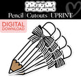 Load image into Gallery viewer, Printable Classic Black and White Pencil Cutouts | Simply Sweet