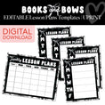 Load image into Gallery viewer, Printable Black and White Lesson Plans | Books and Bows