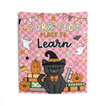 Load image into Gallery viewer, Purr-fect Place To Learn Halloween Seasonal Wall Tapestry | 90s Teacher