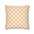 Load image into Gallery viewer, Pastel Orange Checkerboard Pillow Cover