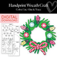 Load image into Gallery viewer, Printable December Handprint Wreath Craft