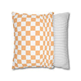 Load image into Gallery viewer, Pastel Orange Checkerboard Pillow Cover
