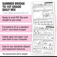 Load image into Gallery viewer, Printable Bridge To First Grade Daily Mix Digital Summer Workbook