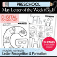 Load image into Gallery viewer, Printable Preschool May Letter Of The Week (G-H)