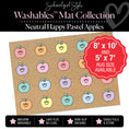 Load image into Gallery viewer, Pastel Apple Sit Spot on Banner Background Classroom Mat by Schoolgirl Style