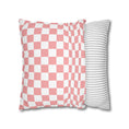 Load image into Gallery viewer, Pastel Coral Checkerboard Pillow Cover