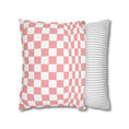 Load image into Gallery viewer, Pastel Coral Checkerboard Pillow Cover