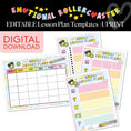 Load image into Gallery viewer, Printable Rainbow Pastel Editable Lesson Plan Templates | Emotional Rollercoaster