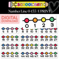 Load image into Gallery viewer, Printable Bright Rainbow Number Line - 0-135 | School Days