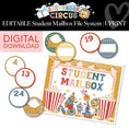 Load image into Gallery viewer, Printable Vintage Editable Student Mailbox File System | Storybook Circus