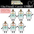 Load image into Gallery viewer, Printable Glue Bottle Friends Cutouts | A Year In Pastel
