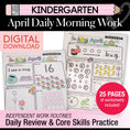 Load image into Gallery viewer, Printable Kindergarten April Daily Morning Work