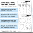 Load image into Gallery viewer, Printable Preschool April Daily Pre-Writing Tracing