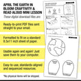 Load image into Gallery viewer, Printable April The Earth in Bloom Craftivity and Read Aloud Mini Lesson