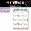 Load image into Gallery viewer, Pastel Birthday Chart | Pastel Pages