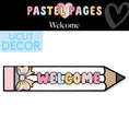 Load image into Gallery viewer, Boho Pastel Pencil Welcome Statement Piece | Pastel Pages