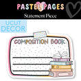 Load image into Gallery viewer, Boho Pastel Composition Notebook Statement Piece | Pastel Pages