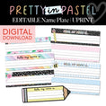 Load image into Gallery viewer, Printable Pastel Editable Name Plates | Pretty in Pastel