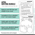 Load image into Gallery viewer, Printable First Grade April Writing Bundle