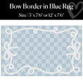 Load image into Gallery viewer, Bow Border in Blue Classroom Rug by Schoolgirl Style