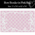 Load image into Gallery viewer, Bow Border in Pink Classroom Rug by Schoolgirl Style
