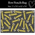 Load image into Gallery viewer, Bow Pencils Classroom Rug by Schoolgirl Style