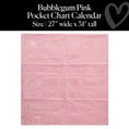 Load image into Gallery viewer, Bubblegum Pink Calendar Pocket Chart – 44 Pockets | Classroom Calendar for Teachers