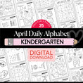 Load image into Gallery viewer, Printable Kindergarten April Daily Alphabet