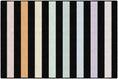 Load image into Gallery viewer, Rainbow Stripes on Black Classroom Rug by Schoolgirl Style