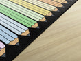 Load image into Gallery viewer, rainbow Pencils on Black Classroom Rug