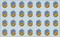 Load image into Gallery viewer, Smiley Cowboy Sit Spots on Light Blue Classroom Rug by Schoolgirl Style